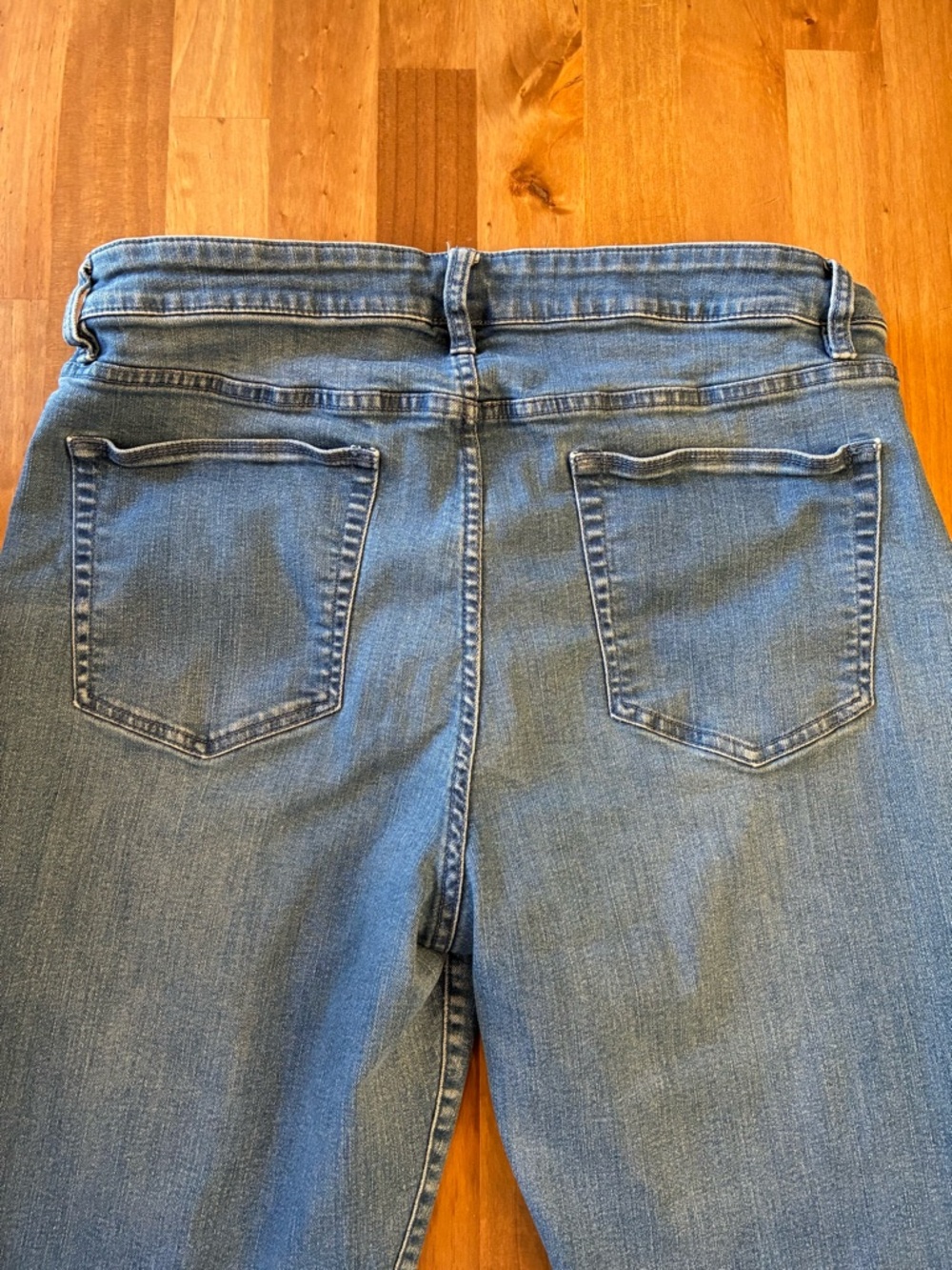 Coldwater Creek Classic Blue Straight-Leg Jeans with Raw Hem - Picture 3 of 8